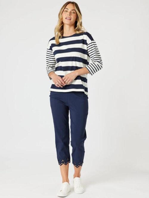 Gordon Smith Stripe Top Navy/White 47734