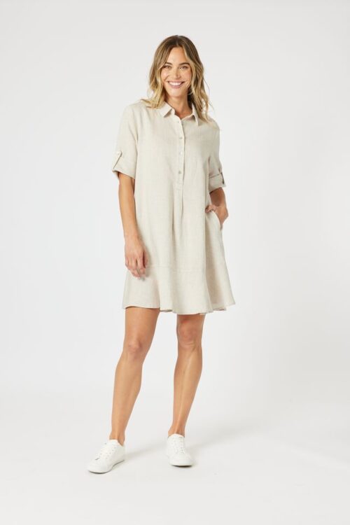 Threadz Lino Montana Dress Natural 48530