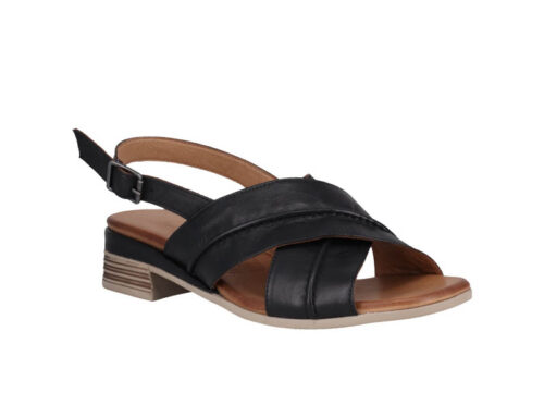 Cabello Leather Sandal Anya Black