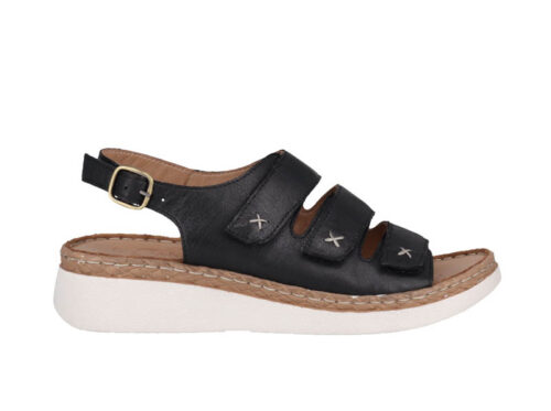 Cabello Ladies Wedge Sandal Coast Black