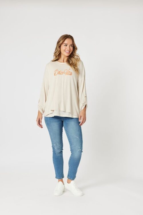 Threadz Dolce Vits 2 in 1 Top Natural 47966