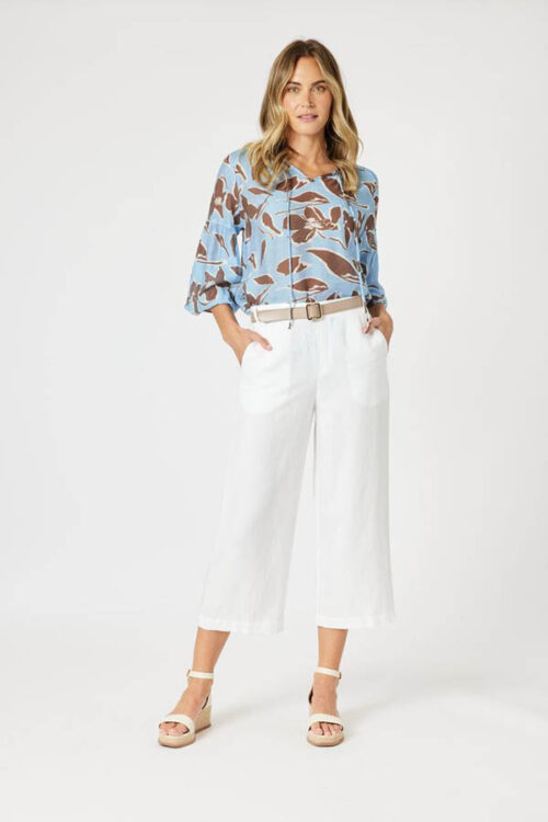 Gordon Smith Lino Wide Leg Pant White 47775