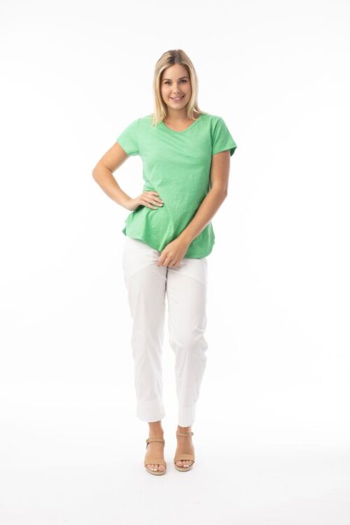 Orientique Knit Essentials Green Tee 92128