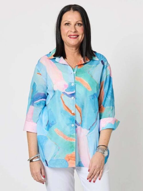 Threadz Grazia Mio Caro Shirt Blue 48487