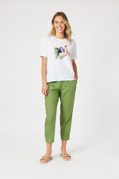 Gordon Smith Sarah Basil Linen Pant 19393