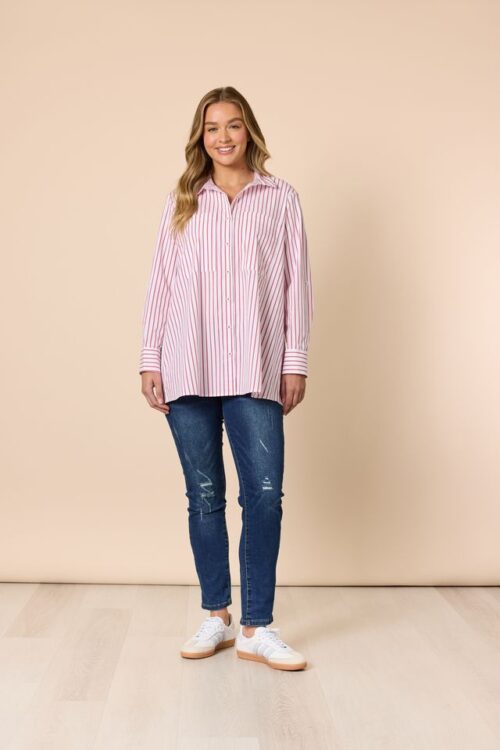 Threadz Off the Cuff Red & White Shirt 48649