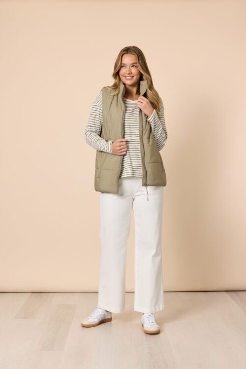 Threadz Khaki The Alpine Vest 48616