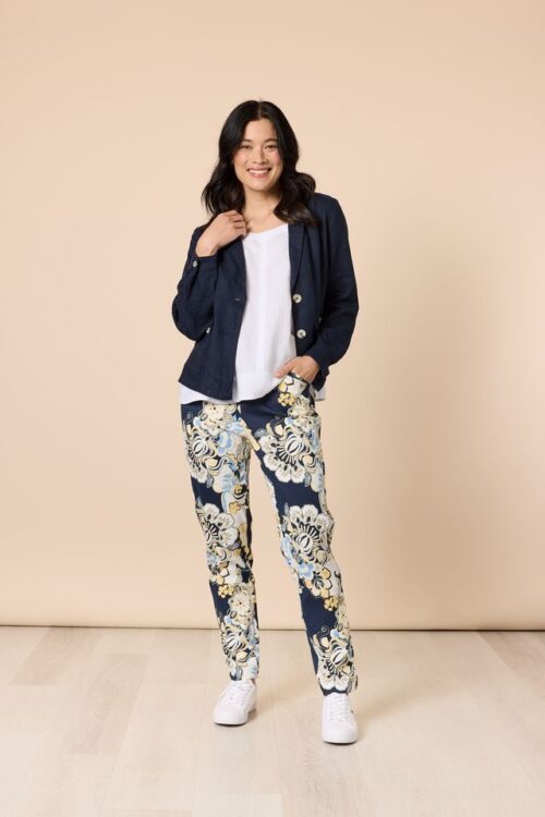 Gordon Smith Newport Print Pant Navy/Multi 48943