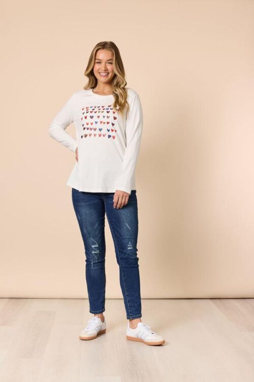 Threadz Sweetheart Tee Ivory 48648