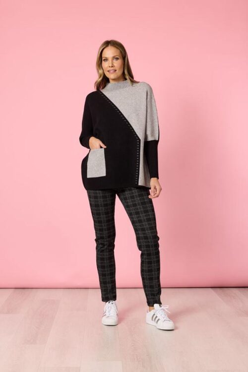 Clarity Cannes Spliced Knit Black/Grey 49297