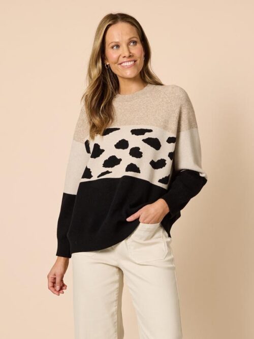 Clarity Mimi Knit Natural/Black 49313