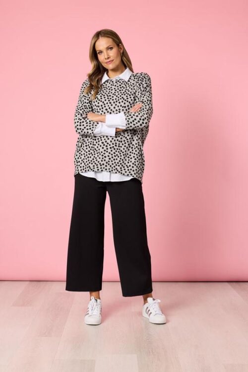 Clarity Clara Spot Top Grey/Marle 49392