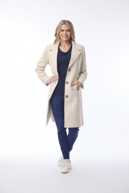 Orientique Three Button Trench Coat Beige 82233