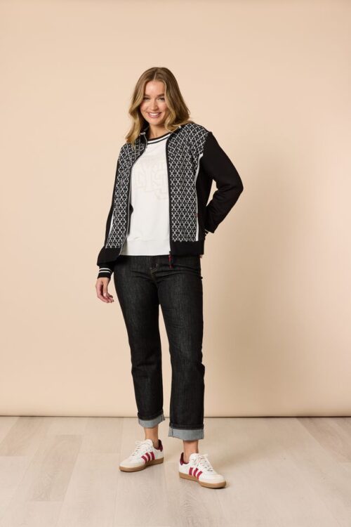 Threadz Empire Spliced Jacket Black/Ivory 48621