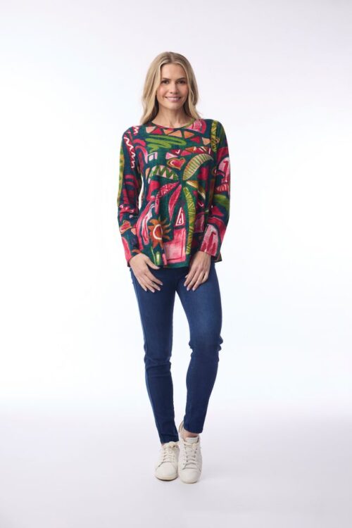 Orientique Tee Contemporary Crew 23143 Tropical Fun