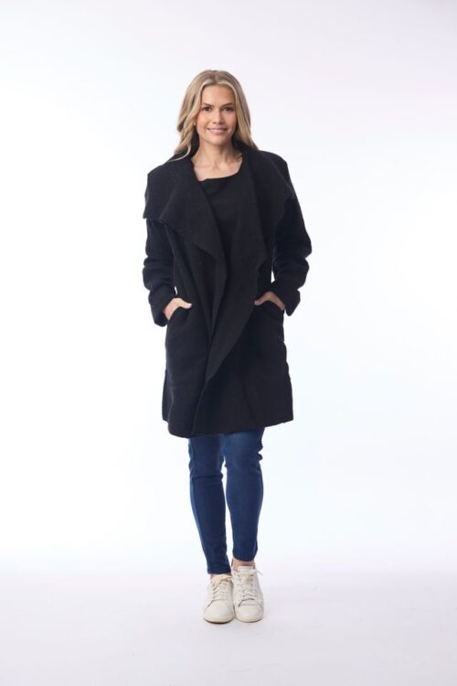 Orientique Wool Wrap Jacket Black 1337