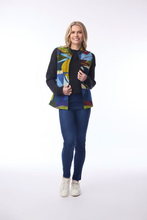 Orientique Sleeveless Vest Abstract 23146