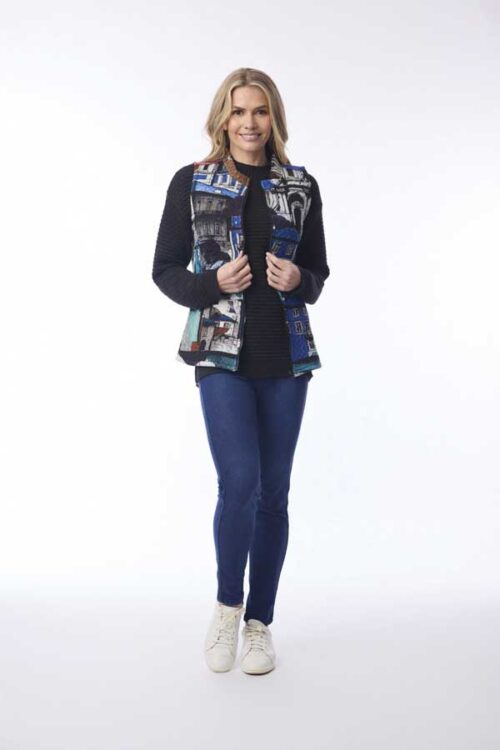 Orientique Sleeveless Vest Porto Blue 23146