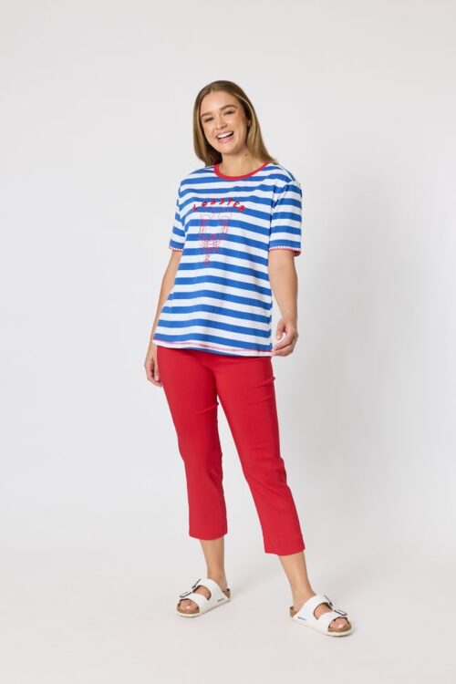 Threadz Zara Stretch Pant Red 6030