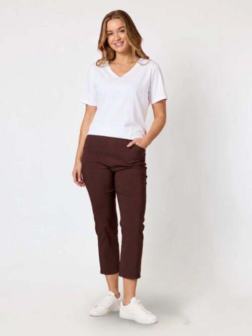 Threadz Zara Stretch Pant Coffee 6030