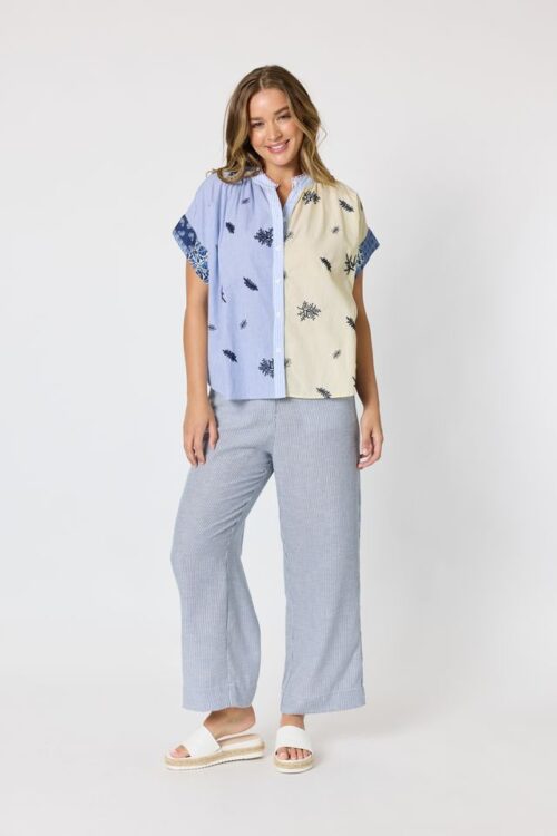 Threadz Costa Mesa Print Shirt Navy Multi 49761