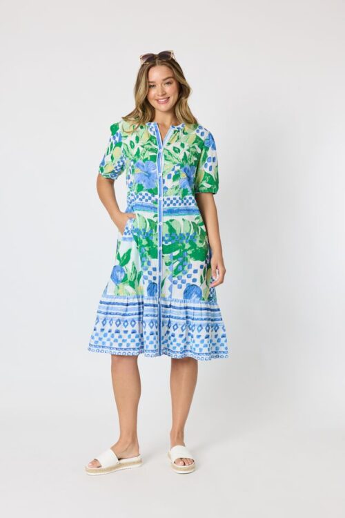 Threadz Limoncello Print Dress Apple/Multi 49781