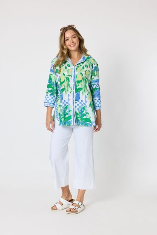 Threadz Limoncello Print Shirt Apple/Multi 50303